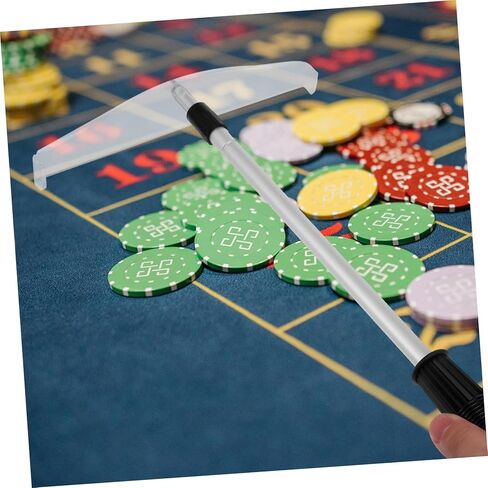 Milisten Telescopic Poker Chip Rake Metal Collector Rod Variable Length for Poker Dice Games in Kuwait