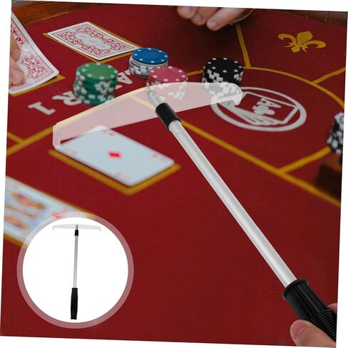 Milisten Telescopic Poker Chip Rake Metal Collector Rod Variable Length for Poker Dice Games in Kuwait