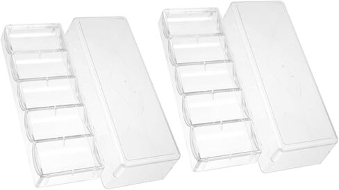 Poker Chips Organizer with Cover 100-Piece Chips Tray Storage Container for Gamers Easy Access for Tournaments and Home Use in Kuwait