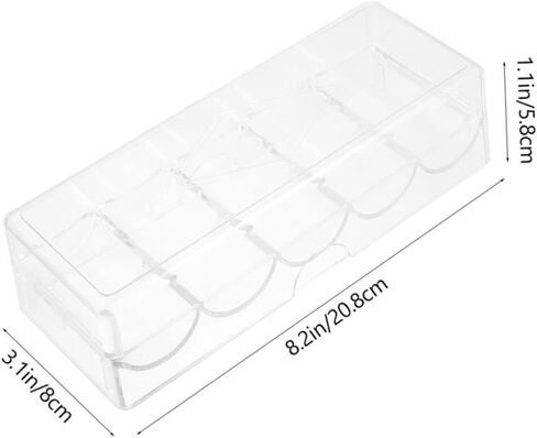 Poker Chips Organizer with Cover 100-Piece Chips Tray Storage Container for Gamers Easy Access for Tournaments and Home Use in Kuwait