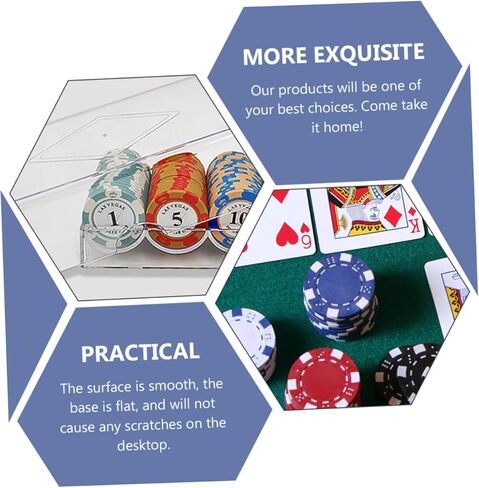 Poker Chips Organizer with Cover 100-Piece Chips Tray Storage Container for Gamers Easy Access for Tournaments and Home Use in Kuwait