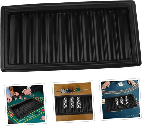 HANABASS 350pieces Portable Poker Chip Holder Multi-function Chip Box for Game Table Poker Racks in Kuwait