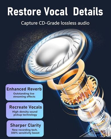 4 Wireless Lavalier Microphone System for iPhone Android Phone Computer, Mini Lapel Mic with USB C/Lightning, 48KHz 24Bit, Reverb,Noise Cancelling for Video Recording Podcast Stream Vlog TikTok in Kuwait