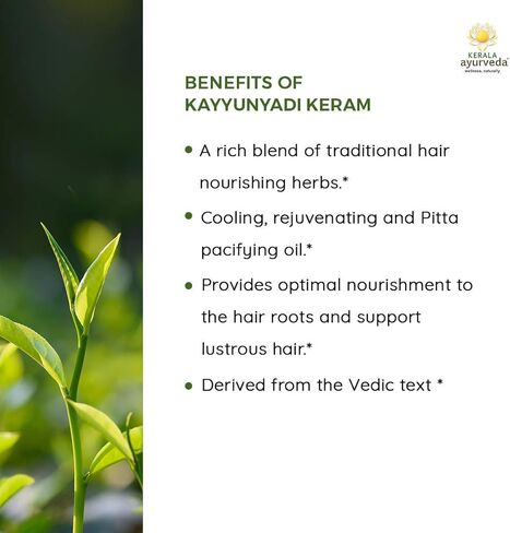 Kerala Ayurveda Kayyunyadi Thailam - Herbal Scalp Oil with Bhringaraj & Amla to Promote Normal, Lustrous Hair and Balance Pitta, 6.8 Fl Oz in Kuwait