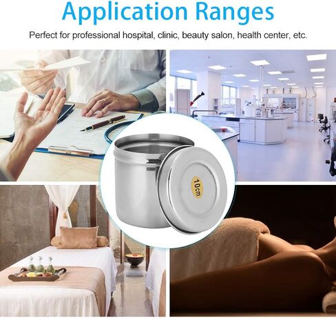 Stainless Steel Cotton Ball Cup Jar Medical Supplies Hospital Equipment Clinic Essentials with Lid for Home Hospital Vet Use in Saudi Arabia