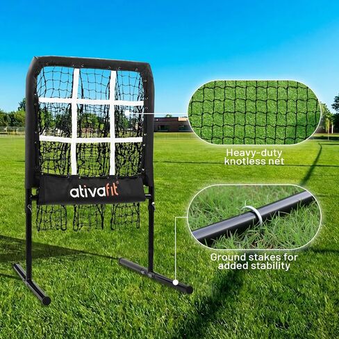 شبكة رمي البيسبول المحمولة من ATIVAFIT ذات 9 فتحات لمنطقة الضربة لتدريبات الرماية وممارسة الكرة اللينة والتدريب في الفناء الخلفي in Kuwait