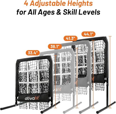 شبكة رمي البيسبول المحمولة من ATIVAFIT ذات 9 فتحات لمنطقة الضربة لتدريبات الرماية وممارسة الكرة اللينة والتدريب في الفناء الخلفي in Kuwait