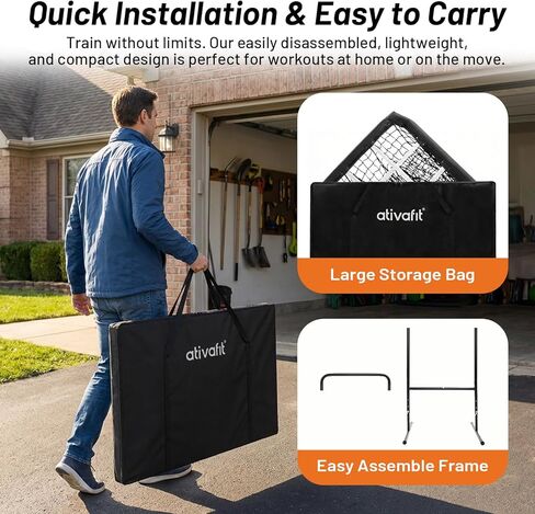 شبكة رمي البيسبول المحمولة من ATIVAFIT ذات 9 فتحات لمنطقة الضربة لتدريبات الرماية وممارسة الكرة اللينة والتدريب في الفناء الخلفي in Kuwait