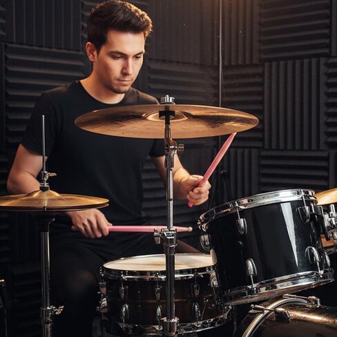 Pink Drumsticks Drum Sticks Pink 5A Drumsticks for Drums Wooden Handles Drum Stick Beginner Drums Sticks Accessories Stuff for Beginners Music Lovers in Kuwait