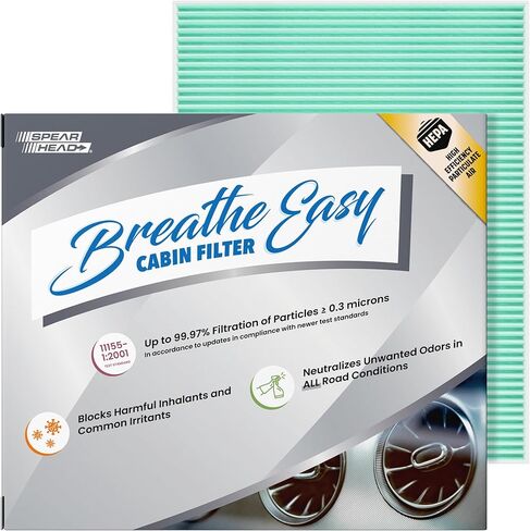فلتر كابينة Spearhead HEPA Breathe Easy Cabin، ترشيح يصل إلى 99.97% لجزيئات 0.3 ميكرون مع عدم تقليل تدفق الهواء (BE-161H) in Kuwait