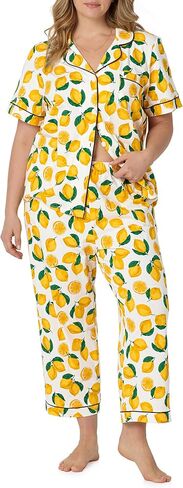 BedHead Pajamas Women's Cotton Knit Short Sleeve Cropped Pj Set in Kuwait