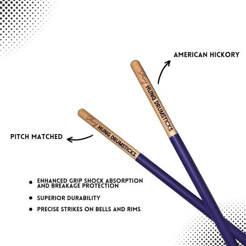 Timbale Drumsticks 0.440-Inch Hickory, 8 Pairs (16 Sticks), 16-Inch Durable for Salsa & Latin Percussion in Kuwait