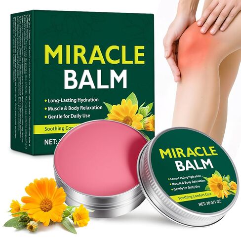 بلسم ميراكل ماكس العلاجي، كريم مهدئ للعناية بالمفاصل والساقين لتورم الساقين، يخفف من إزعاج العضلات في الظهر واليدين والقدمين والجسم، مركب من مكونات طبيعية، لطيف لجميع أنواع البشرة in Kuwait