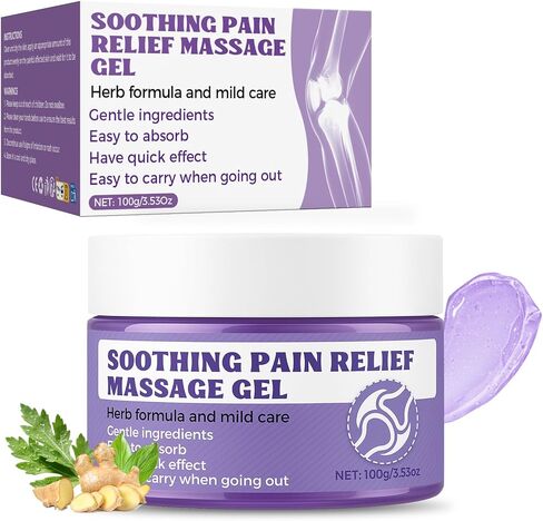 جل مهدئ لتخفيف آلام المفاصل، جل تدليك سريع الامتصاص للركبتين والظهر والكتفين والرقبة وأسفل الظهر واليدين، مكونات طبيعية مع الكركم وزيت الإيمو وتخفيف آلام المفاصل (كبير جدًا، 3.5 أونصة سائلة) in Kuwait