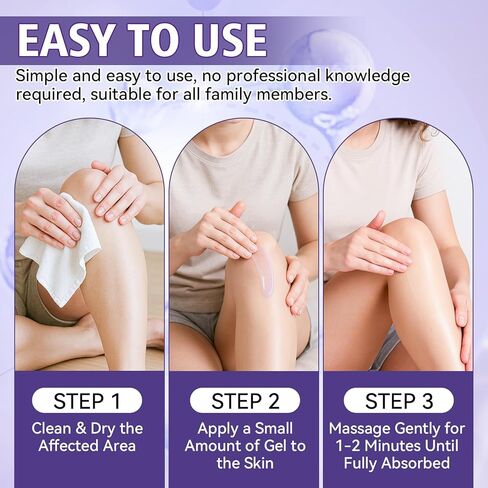 جل مهدئ لتخفيف آلام المفاصل، جل تدليك سريع الامتصاص للركبتين والظهر والكتفين والرقبة وأسفل الظهر واليدين، مكونات طبيعية مع الكركم وزيت الإيمو وتخفيف آلام المفاصل (كبير جدًا، 3.5 أونصة سائلة) in Kuwait