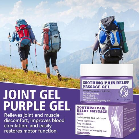 جل مهدئ لتخفيف آلام المفاصل، جل تدليك سريع الامتصاص للركبتين والظهر والكتفين والرقبة وأسفل الظهر واليدين، مكونات طبيعية مع الكركم وزيت الإيمو وتخفيف آلام المفاصل (كبير جدًا، 3.5 أونصة سائلة) in Kuwait