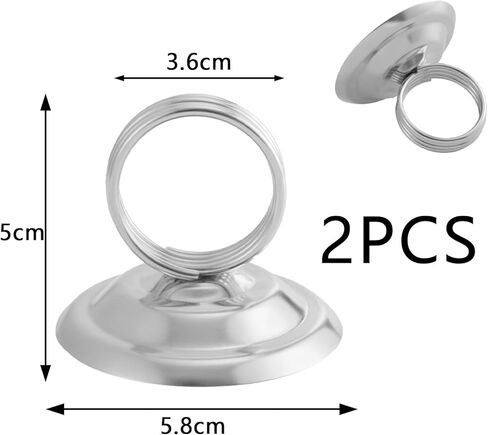 2 Pcs Table Menu Holder Stainless Steel Menu Holder Card Stand Ring Stand Sign Marker Stands for Restaurants Weddings Banquets Conferences Adjustable Height Rustproof Silver Finish in Kuwait