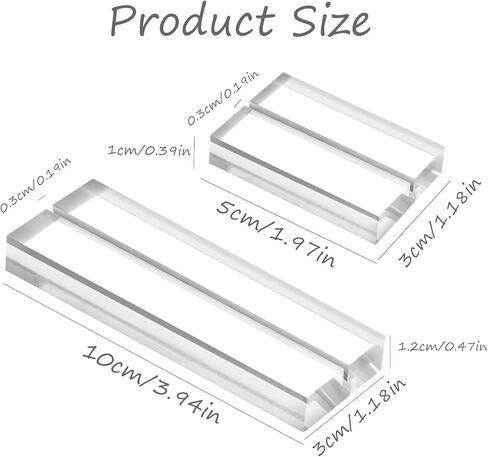 8 PCS Acrylic Stands Clear Place Card Holders, Clear Place Acrylic Stands for Table Numbers Wedding Photos Office Menu Meeting Display (2 Size) in Saudi Arabia