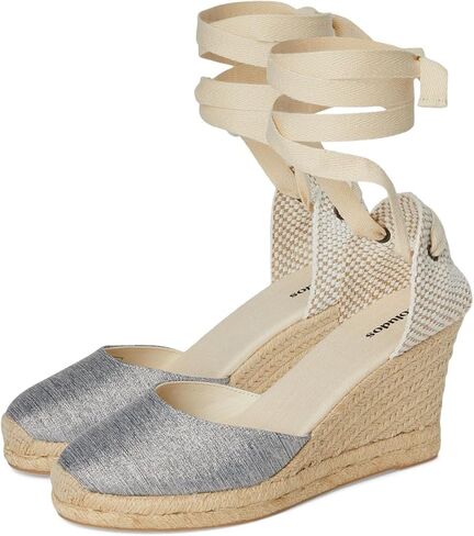 Soludos Lauren Lace Up Espadrille Cielo Blue 5 B (M) in Saudi Arabia