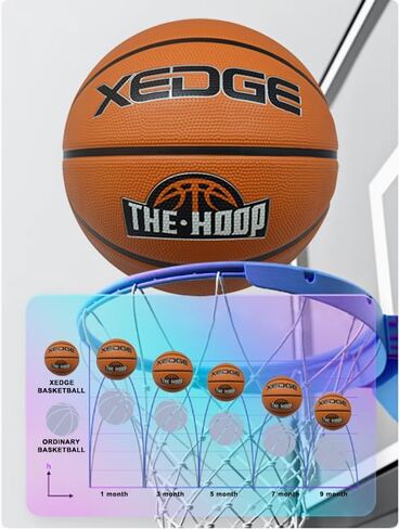 XEDGE Basketball 29.5" Size 7 Indoor Outdoor Rubber Basketball Set in Kuwait