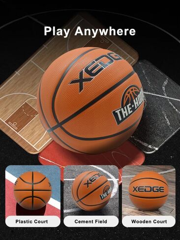 XEDGE Basketball 29.5" Size 7 Indoor Outdoor Rubber Basketball Set in Kuwait