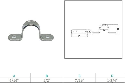 Prolinemax الفولاذ المقاوم للصدأ T316 9/16 "حزام العين 2 ثقوب معدات بحرية رفع تزوير in Kuwait