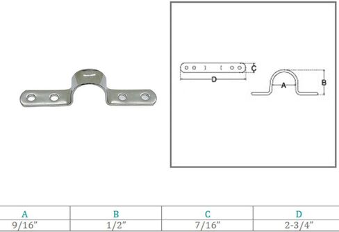 Prolinemax الفولاذ المقاوم للصدأ T316 9/16 "حزام العين 4 ثقوب معدات بحرية رفع تزوير in Kuwait