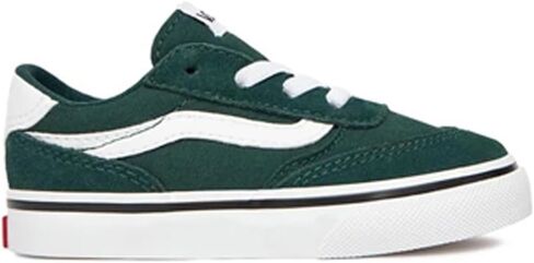 Vans Toddler Brooklyn LS Slip-On Shoes, Suede/Canvas Emerald, 7 in Saudi Arabia