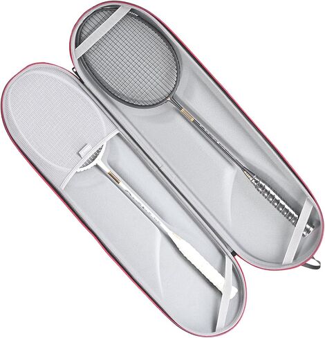 RLSOCO Portable Badminton Racket Case, Single Shoulder Racket Bag for 2 Yonex/Kawasaki/Champion/Senston Racquet and balls | Compact Design with YKK Zipper & Scratch Protection (Case Only) in Saudi Arabia