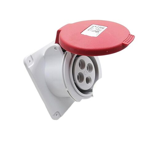 PKF32G434 415V Waterproof Concealed Straight Industrial Socket (32A 6h IP44 4P red) in Kuwait