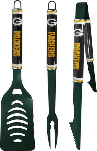 Siskiyou Sports NFL Green Bay Packers 3 قطع من أدوات الشواء الملونة، مقاس واحد، ألوان الفريق in Kuwait