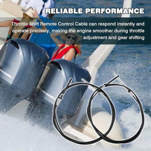 2 قطعة 12FT خنق التحول كابل التحكم عن بعد متوافق مع الضوابط جونسون Evinrude، كابل التحكم في المحرك الخارجي استبدال ل 0173112 in Kuwait