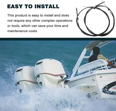 2 قطعة 12FT خنق التحول كابل التحكم عن بعد متوافق مع الضوابط جونسون Evinrude، كابل التحكم في المحرك الخارجي استبدال ل 0173112 in Kuwait