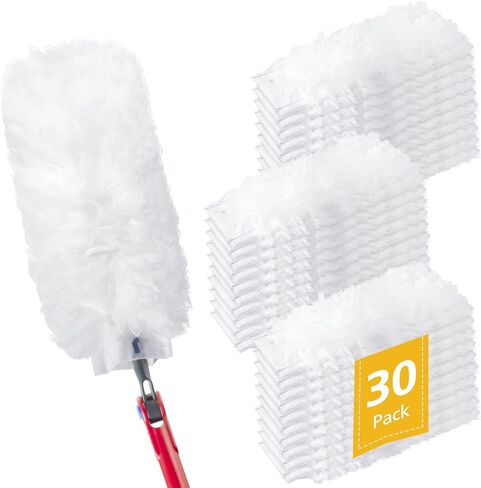 30 Pack Duster Refills Compatible with O-Cedar Flex & Catch Duster, 360° Heavy Duty Disposable Duster Refills Replacement, 3X More Dust Cleaning Than Feather Dusters in Kuwait