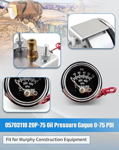 Pressure Switch Gauge 05703110 20P-75 3N2780 Fit for Murphy, 0-75 PSI in Saudi Arabia