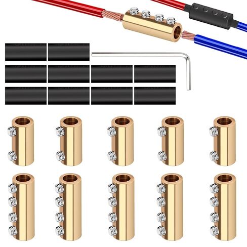 10pcs 6 موصلات سلك AWG Gauge ، محطة توصيل الأسلاك السريعة 80a ، ترسوب طرف توصيل الأسلاك السريع مع مسامير 40pcs 10pcs أنبوب تقلص الحرارة و مفصل الدائرة ، مجموعة موصل الدائرة in Kuwait