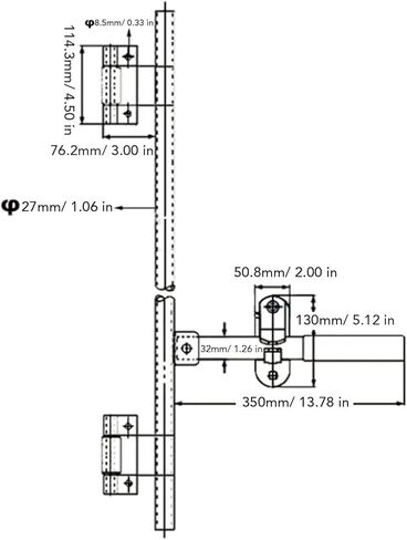 Haofy 36 Inch Trailer Cam Bar Lock Heavy Duty Metal Swing Door Hinge Lock Assembly for Trailer RV Hauler and Folding Ramp Door in Saudi Arabia