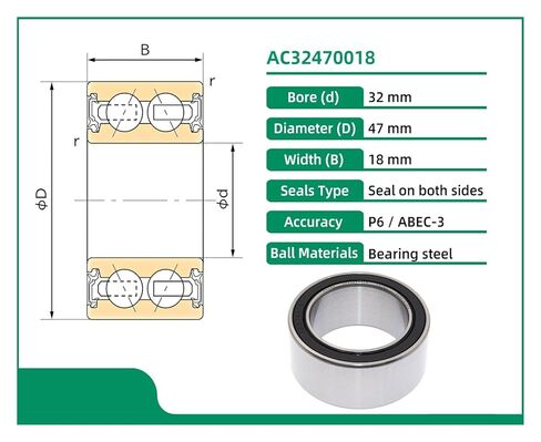1 Piece AC32470018 32X47X18 32BD4718 32BG04S3G ACB32X47X18 ACB32470018 Automotive air Conditioning Bearing in Saudi Arabia
