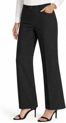 Womens Work Dress Pants Business Office Casual Outfits Comfy Stretchy Slacks Trousers Elastic Waist Pull on Pants in Saudi Arabia