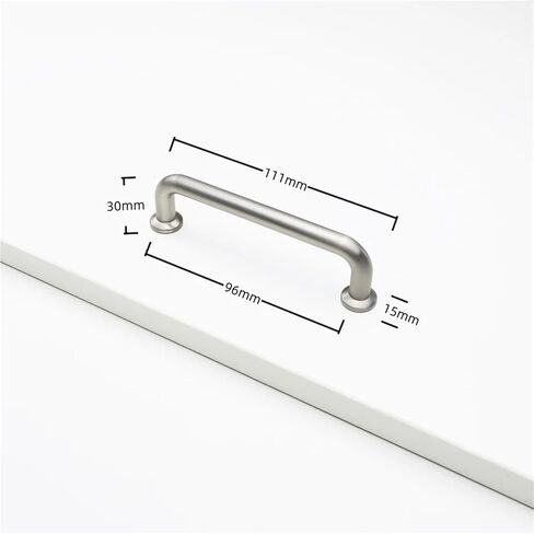 Silver Furniture Handle for Drawer Kitchen Cabinets Home Hardware Handles 1Pcs(012-Silver-C96mm) in Saudi Arabia