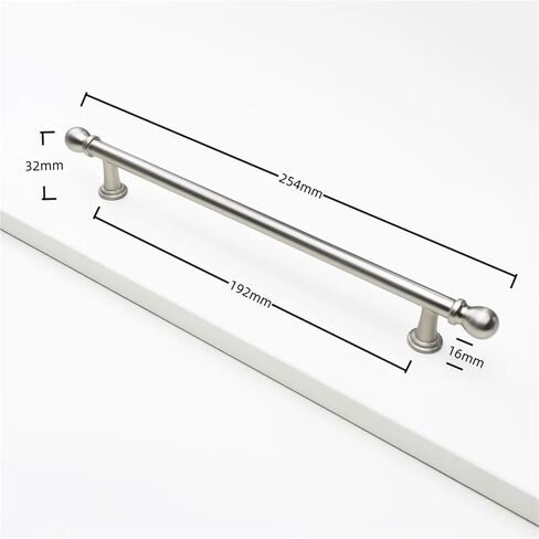 Silver Furniture Handle for Drawer Kitchen Cabinets Home Hardware Handles 1Pcs(010-Silver-C192mm) in Saudi Arabia