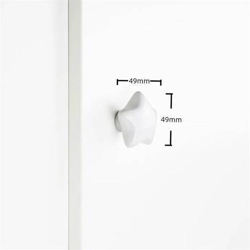 Room Cabinet Stars Clouds Moons Ceramic Furniture Cartoon Wardrobes Pulls Drawer Door 1Pcs(Star-White) in Kuwait