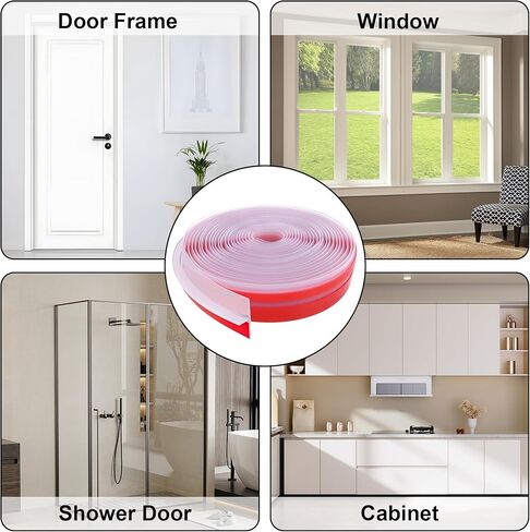 1.38 in x 20 Ft T-Shaped Silicone Weather Stripping Seal, Door Seal Tape for Doors and Windows,Weather Stripping Seal Strip Shower Sweep in Kuwait