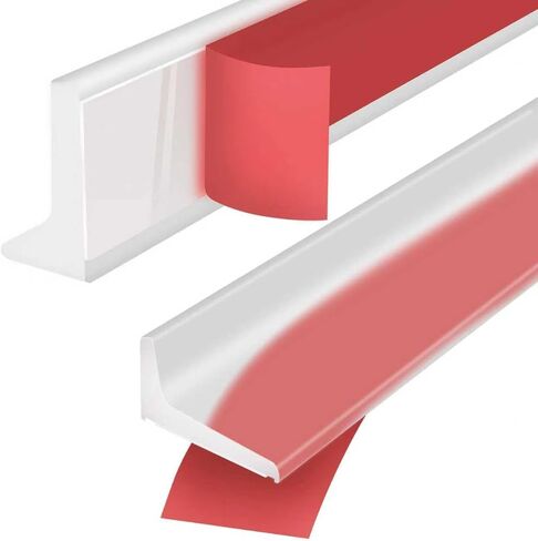 حاجز مائي لعتبة الدش شفافة مقاس 99 سم، شريط إغلاق سفلي لباب الدش للفصل الجاف والرطب، حاجز مياه ذاتي اللصق من السيليكون المقاوم للماء لحافة حوض الاستحمام والمطبخ in Kuwait