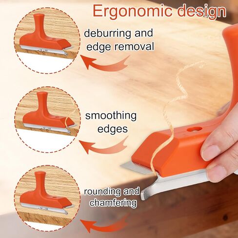 Edge Banding Trimmer with Stainless Steel Blade & Comfortable Grip, Woodworking Tool for Deburring Planing Correcting Wood Edges Veneer PVC ABS on Straight and Curved Surfaces in Saudi Arabia