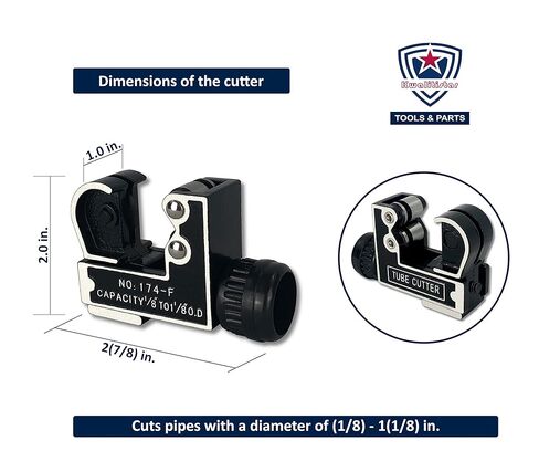 [حزمة من 4 قطع] قاطع أنابيب نحاسية، مخرطة، منظف أنابيب نحاسية، أداة إزالة حواف الأنبوب، فرشاة تنظيف للتركيبات والأنابيب مقاس 1/2 بوصة و3/4 بوصة in Kuwait