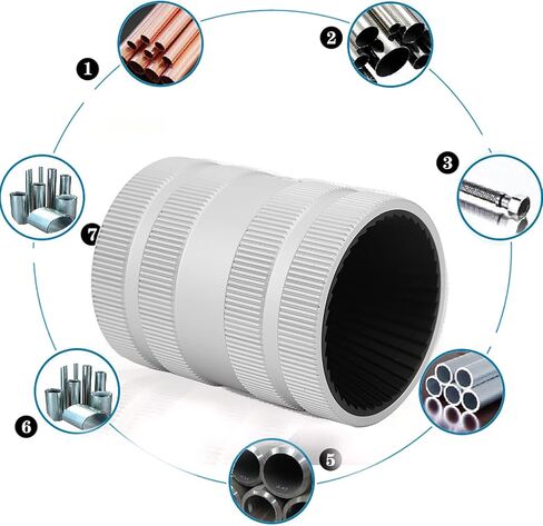 Pipe Reamer Tool, Pipe Deburring Tool, 5/16" to 2-1/8" Conduit Reamer for Copper PVC Pipes, Inner Outer Pipe Reamer, Copper Tubing Cleaner, Tube Chamfering Plumber Tools in Kuwait