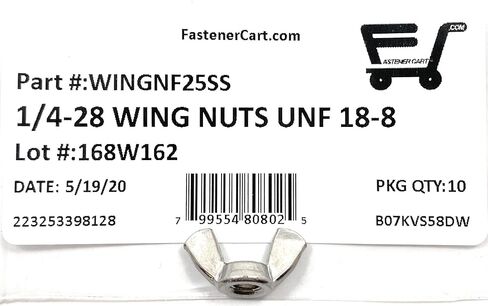 1/4-28 Stainless Steel Wing Nuts 1/4-28 Butterfly Nuts 18-8 Stainless Steel Fine Thread (10 Pieces) in Saudi Arabia