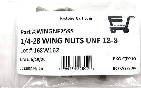 1/4-28 Stainless Steel Wing Nuts 1/4-28 Butterfly Nuts 18-8 Stainless Steel Fine Thread (10 Pieces) in Saudi Arabia