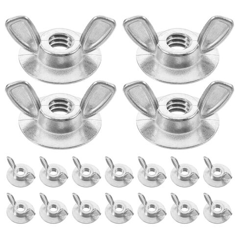 20 Pcs 1/4-20 Stainless Nuts with Washer Base for Hurricane Shutters and Storm Panels Includes Shutter Wingnut Driver for Easy Installation and Maintenance in Kuwait